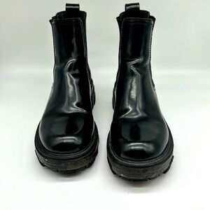 Rag & Bone black lug sole leather boots 8 1/2 /39
